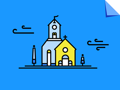 Church In Reykjavik building church clockarchitecture house icon illustration light wind