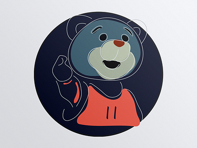 Stick Figure - FOR YAO/Bear Of Houston Rockets animal bear illustration mascot
