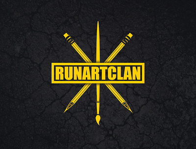 RUNARTCLAN art brand clan logo logo design run