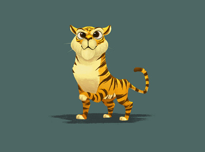 Tiger 2d art character concept design game illustration tiger