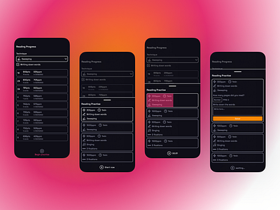 A speed reading practice app