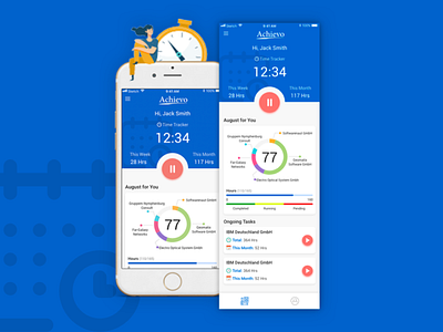 Achievo Time-Tracker App