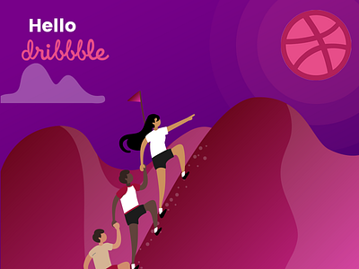 Hello Dribble branding illustration mobileappdesign typography uiuxdesign web webdesign