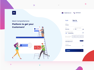 Venue Booking Platform admin design for venue booking landing page landing page concept landing page design landing page illustration signup page venue booking landing page venue booking platform website design