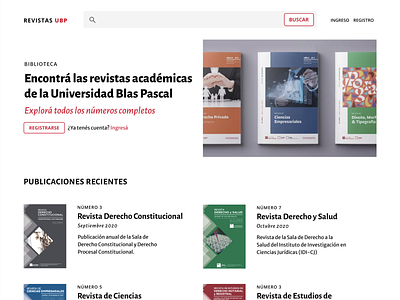 Library of academic journals for Universidad Blas Pascal catalog search typography ui web