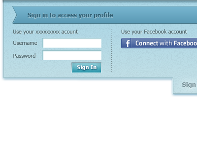 Login Sliding Panel login ui web