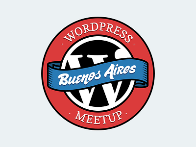 WordPress meetup logo for Buenos Aires chapter design display font logo meetup sudtipos sugar pie vector wordpress