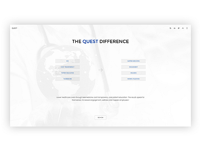 Quest - Landing Page Redesign animation css css animation html interaction landing page web web design