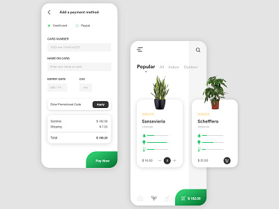 Dailyui 002 -  Plants & Credit Card Checkout