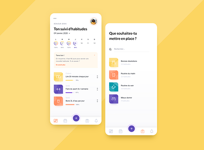 Habits tracker application daily ui design goals habits habitstracker hello2020 minimal uidesign user experience user interface uxdesign