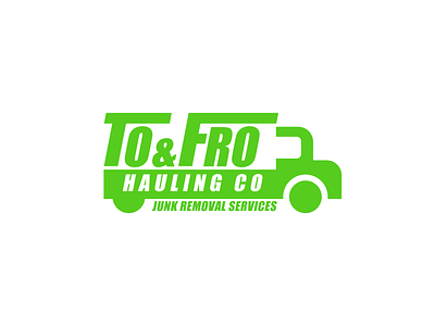 To&Fro Logo company logo design flat hauling logo hauling logo illustration junk removal logo logo logo design tipper logo truck logo vector