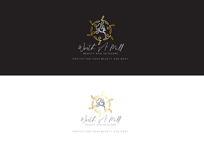 Worth A Mill Logo beauty beauty logo branding design flat girl logo icon illustration logo logo design natural natural logo skincare skincare logo