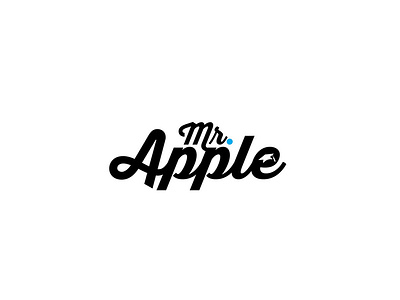 Mr. Apple Logo branding design flat icon illustration logo