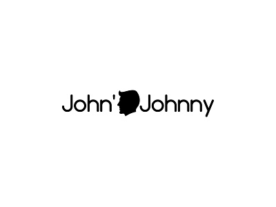 John Johnny Logo branding design flat icon logo logo design