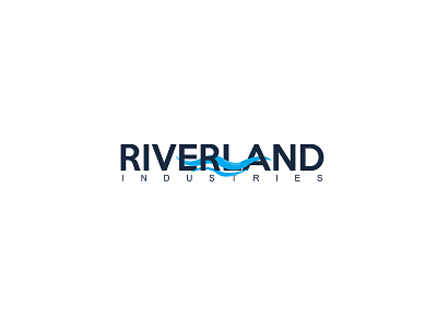 Riverland Logo branding design flat icon logo logo design