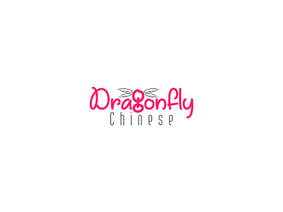 Dragonfly Chinese Logo branding design flat icon logo logo design