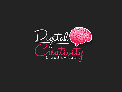 Digital Creativity & Audio Visual Logo branding design flat icon logo logo design