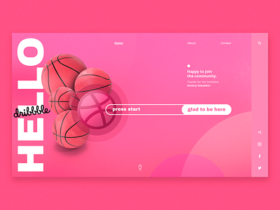 Hello Dribbblers! debut debutshot design digital interface dribbble first hello dribbble landingpage ui ui ux user interface web webdesign