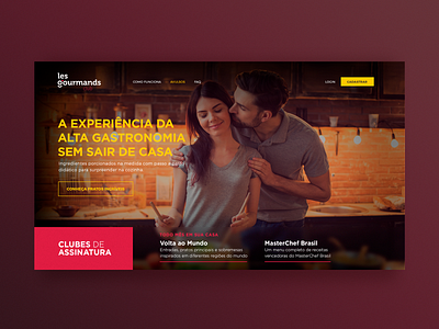 Les Gourmand Home Page branding design digital interface food home page landingpage mistery box ui ui ux user interface ux web webdesign