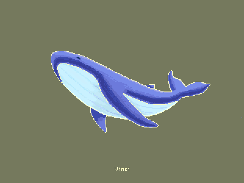 A pixel whale