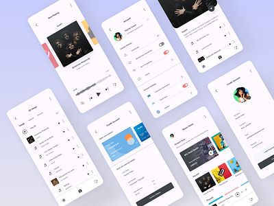 Music Player Kits android app branding clean dark design ios iphone music music app music player musicplayer online uiux ux