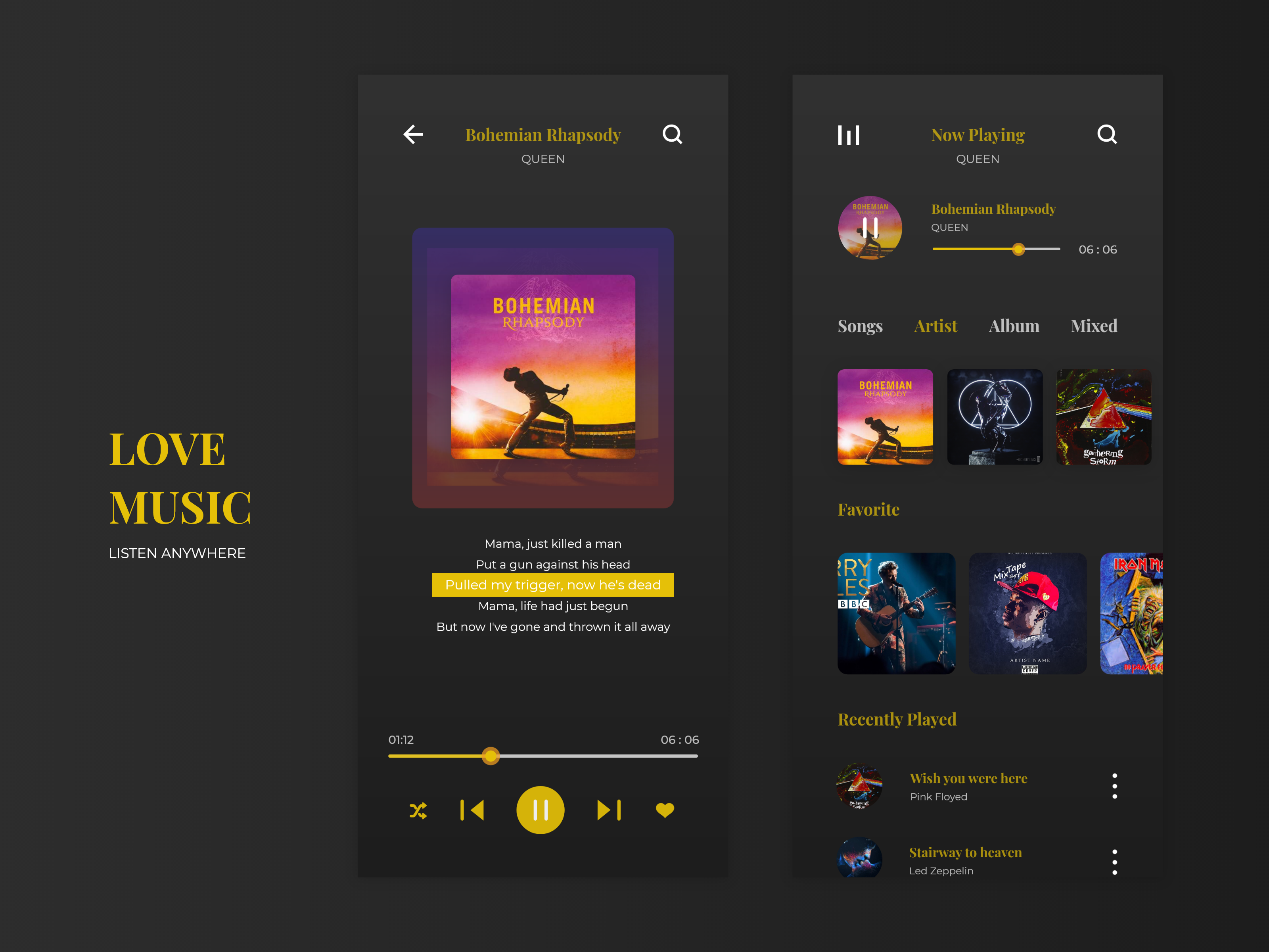 Music Player by Shuvo Cold on Dribbble