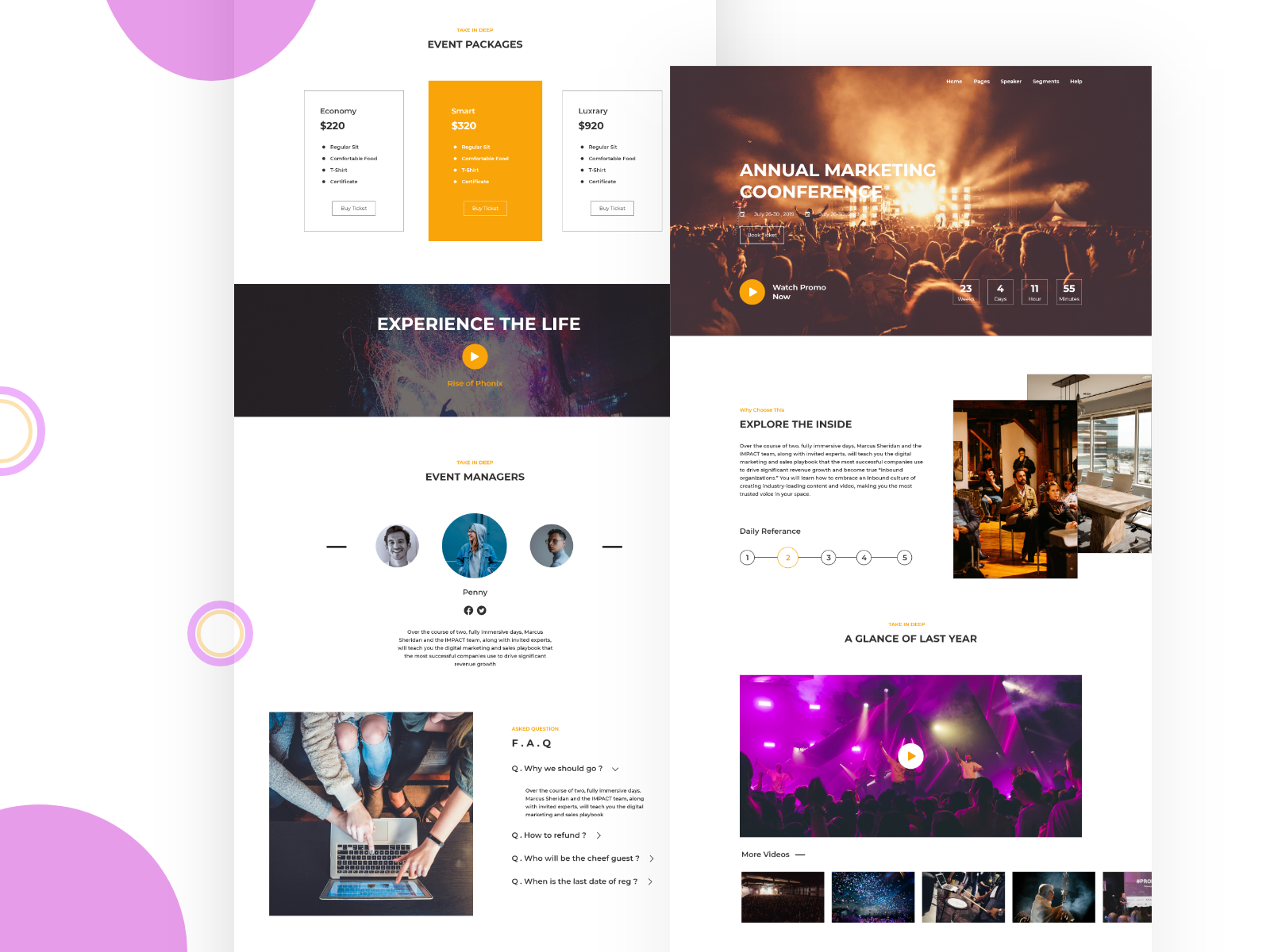 Conference Web Template By Shuvo Cold On Dribbble