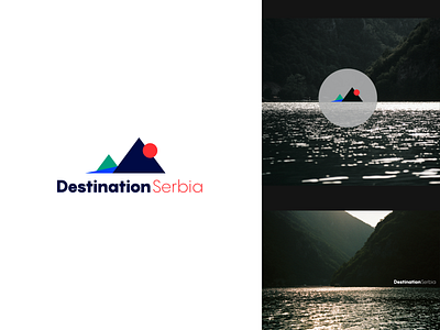 Destination Serbia Logo advertising branding design destination geometry graphicdesign identity logo mountains nature nature logo outdoor post serbia shapes simple socialmedia tourism travel vector