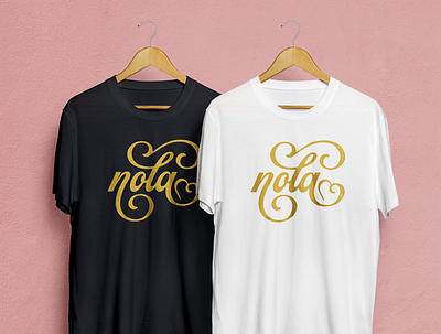 NOLA Love design letters love new orleans script type vector