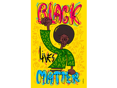 BLACK LIVES MATTER anti racist art black lives matter blm fuck racism illustration poster protest