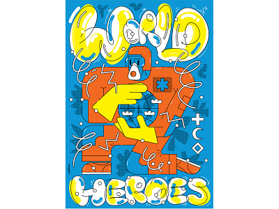 WORLD HEROES covid 19 illustration medicks poster virus