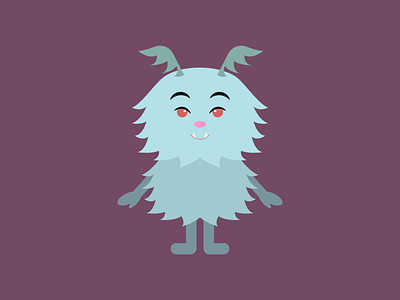 Cute Fluffy Monster adobe illustrator cute fluffy illustration monster monstruo vector art