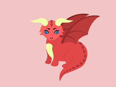 Dragon adobe illustrator cute dragon fantasy illustration illustrator mythical vector art