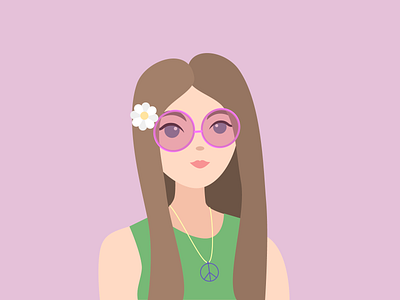 Hippie Girl adobe illustrator characterdesign hippie illustration illustrator vector vector art