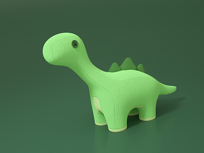dino plushie c4d cinema4d dino dinosaur green octanerender plushie render toy