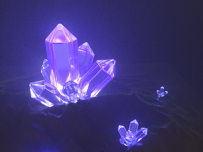 Purple glowing crystals 3dmodeling c4d cinema4d crystal octanerender render