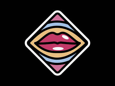 Kiss adobe illustrator hard edge geometry illustration illustrator kiss mouth stroke vector vector art