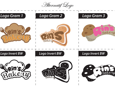 Rin S Bakery 01 adobe illustrator cc adobe photoshop cc design alternative logo alternative logo invert rins logo