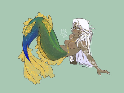 Celestine character design illustration mermaid mermay