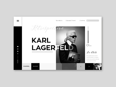 Karl Lagerfeld artist design illustraor illustration luxe photoshop sketch 3 stylist uidesign uiux design website