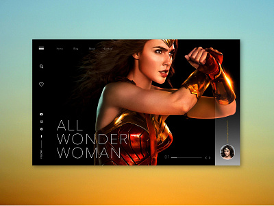 Wonder Woman art artist design illustraor photoshop sketch 3 ui uidesign uiux design website