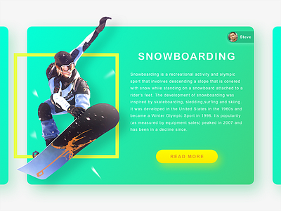 Article Card article card color snowboard snowboarding ui