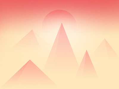 Mountains color design flat illustration minimalism mountains sunset