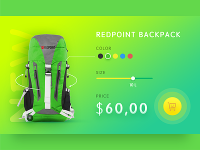 Backpack backpack board card color design sale ui web