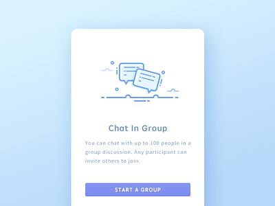 Chat In Group app board card chat color design group illustration line mobile slider ui