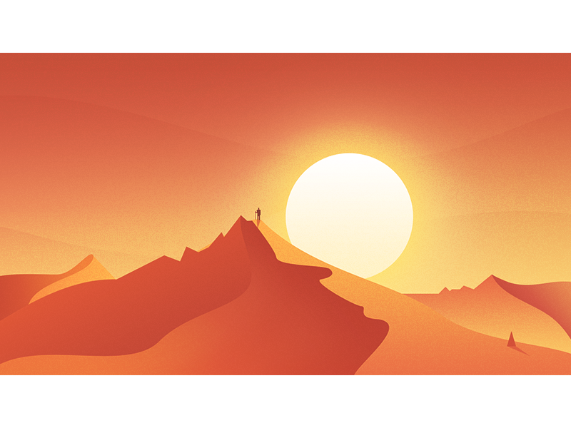 Desert Sunset by kawen on Dribbble