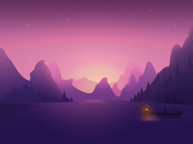 The Quiet Lake by kawen on Dribbble