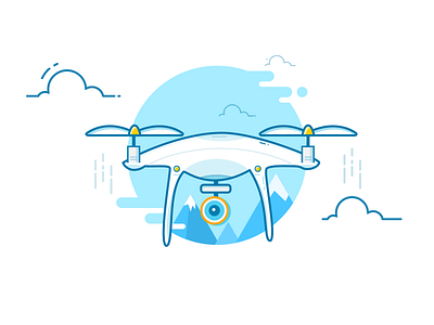 DJI PHANTOM Drone color design dji drone flat illustration phantom