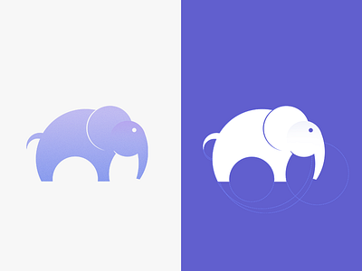 Elephant animal cartoon color elephant illustration line logo