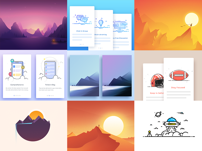 Popular Nine Of 2016 2016 best color design illustration line popular